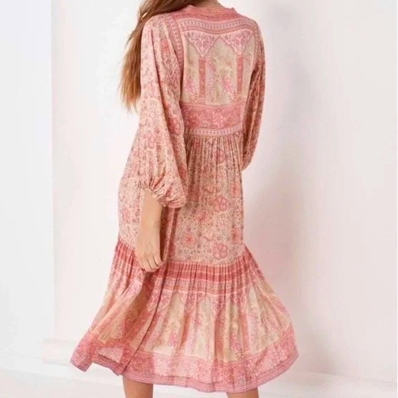 Spell & The Gypsy Collective Poinciana Midi dress in Pink - Picture 6 of 15